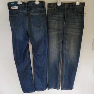 2 pair boys blue jeans size 14